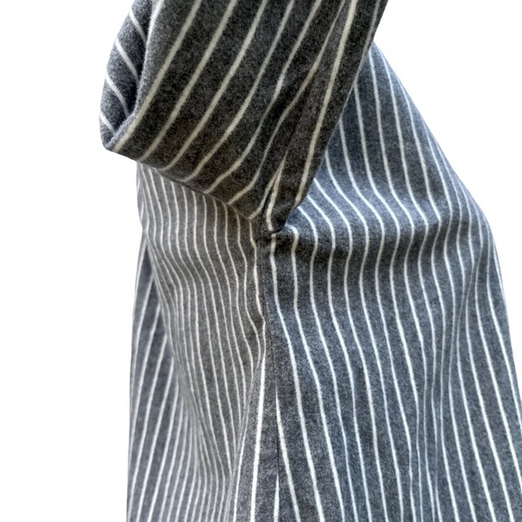 Madewell NWOT NWOT Grey and White Striped Westward Flannel Size X-Small - Picture 10 of 16